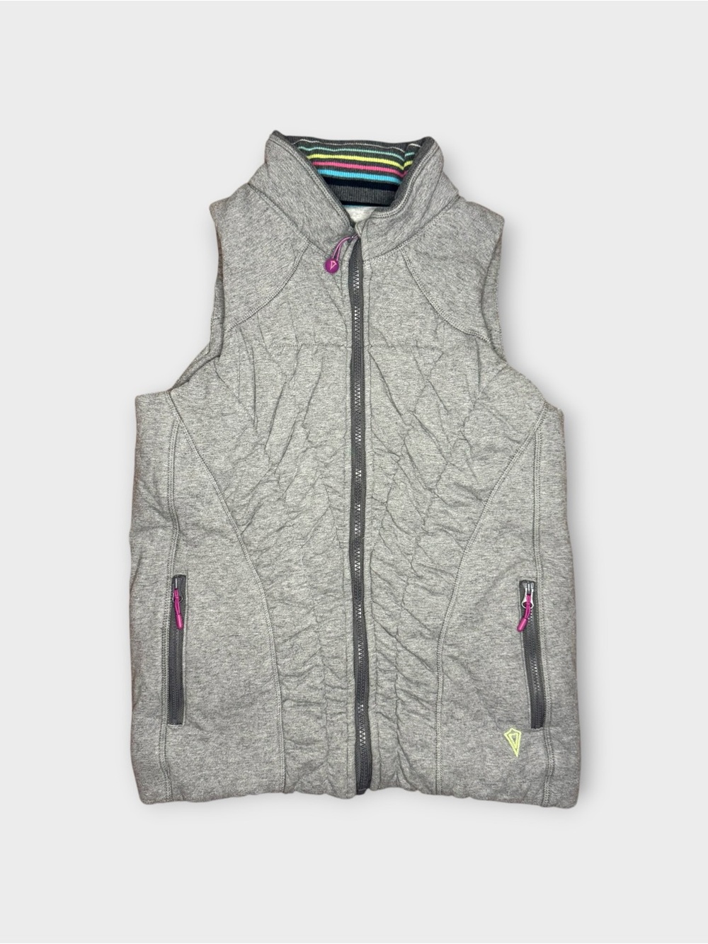 Ivivva By Lululemon Gray Quilted Vest